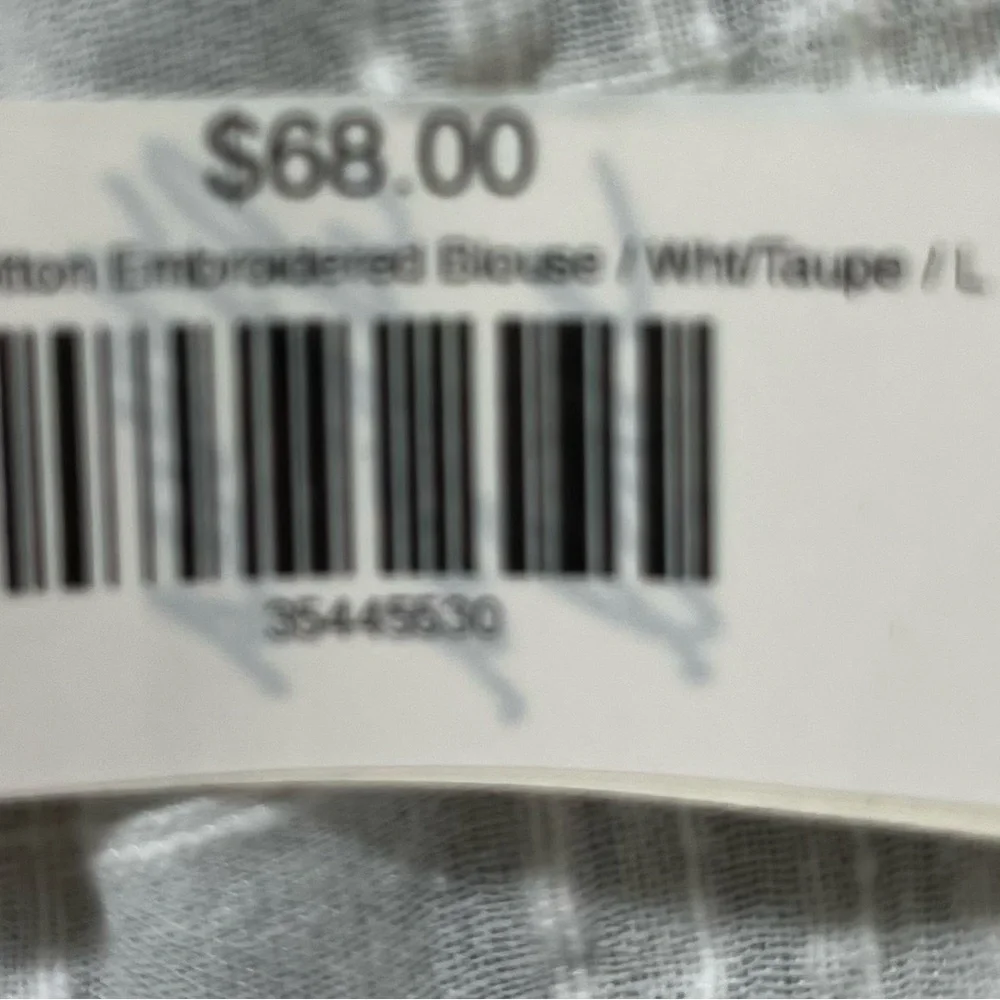 NWT Lovestitch Emma Cotton Embroidered Bohemian Blouse White Women's Top, Large‎ - Picture 8 of 9